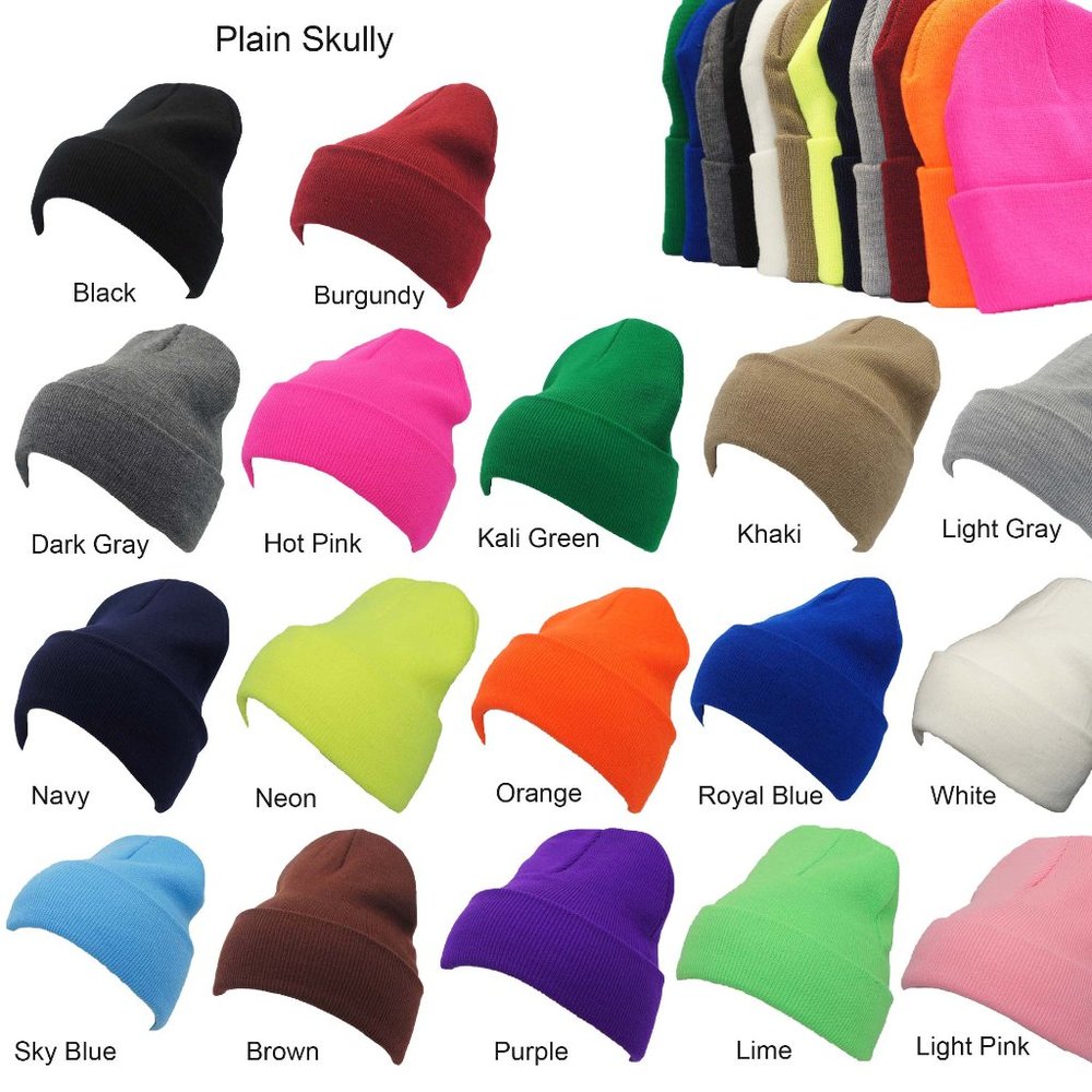 pack of 6 Plain Skully Bulk Winter Beanie Winter hat Bulk Price